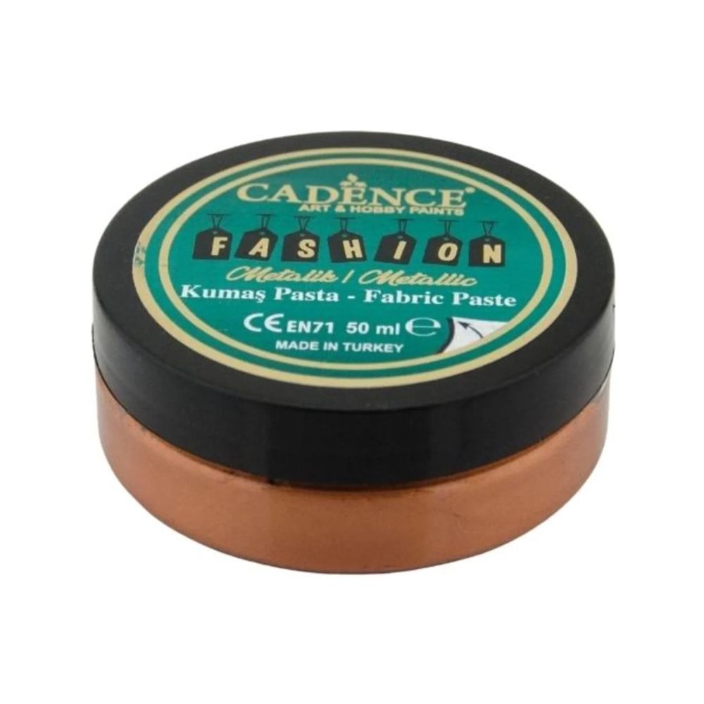 Levně Cadence Reliéfní pasta na textil Cadence Fashion Metallic, 50 ml - VYBERTE ODSTÍN - Reliéfní pasta na textil Cadence Fashion Metallic, 50 ml - copper, měděná