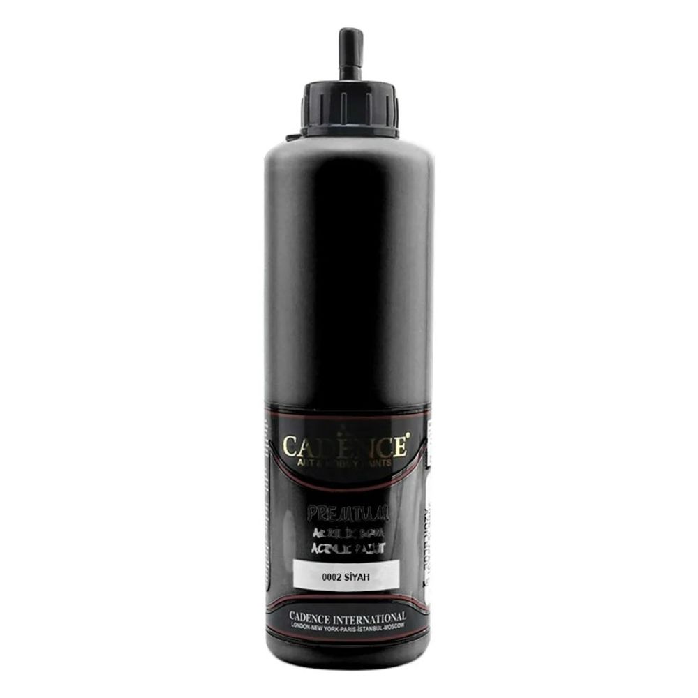 Levně Cadence Akrylová barva Cadence Premium, 500 ml - VYBERTE ODSTÍN - Akrylová barva Cadence Premium, 500 ml - black, černá
