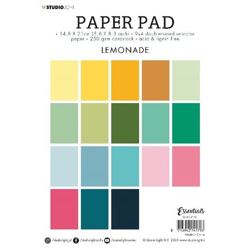Blok barevných papírů "Lemonade, A5, 36 l. - limonáda