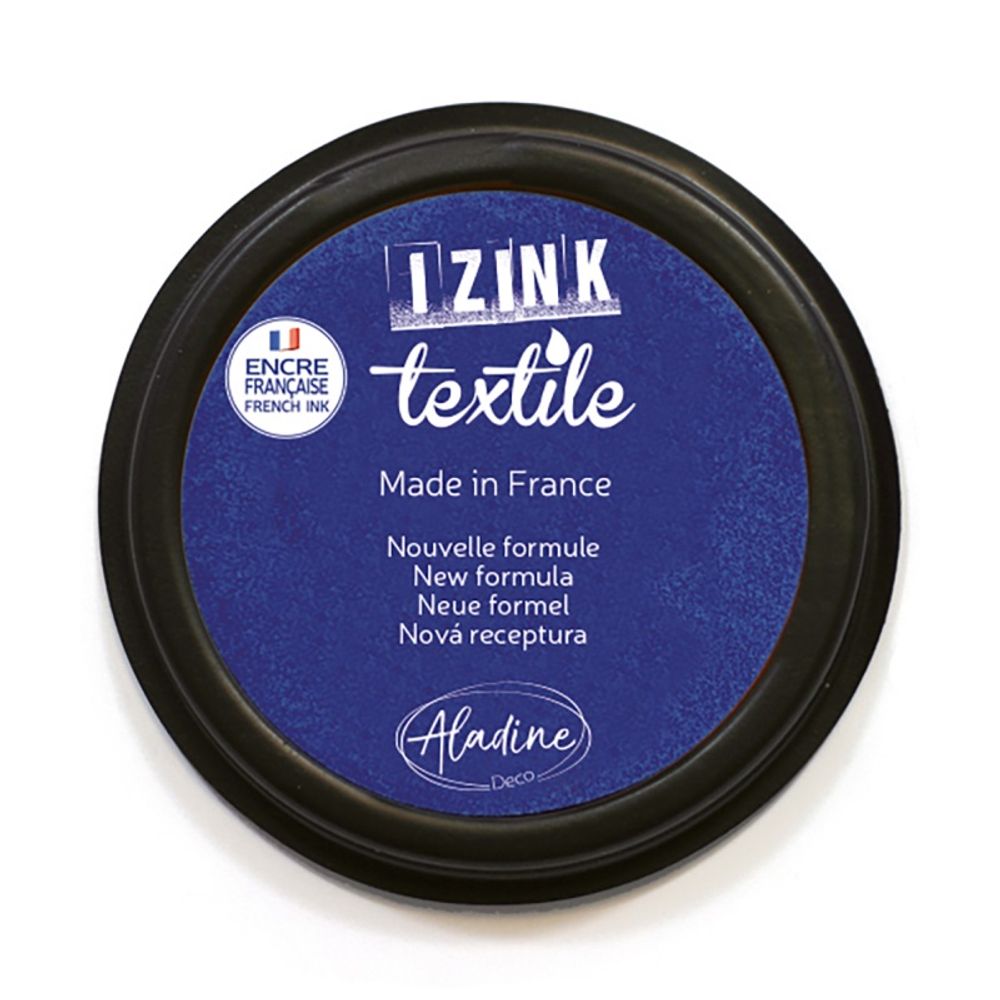 Levně Aladine Razítkovací polštářek na textil Aladine Izink Textile - VYBERTE ODSTÍN - Razítkovací polštářek na textil Aladine Izink Textile - bleu foncé indigo, tm. modrý