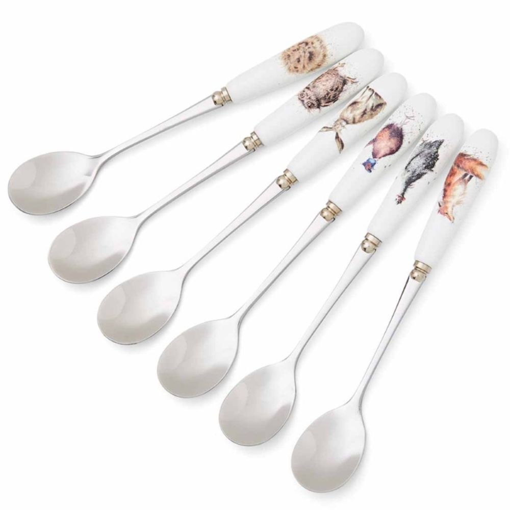 Wrendale Designs Čajové lžičky s porcelánovou rukojetí Wrendale Designs, 6 ks - Lesní zvířata
