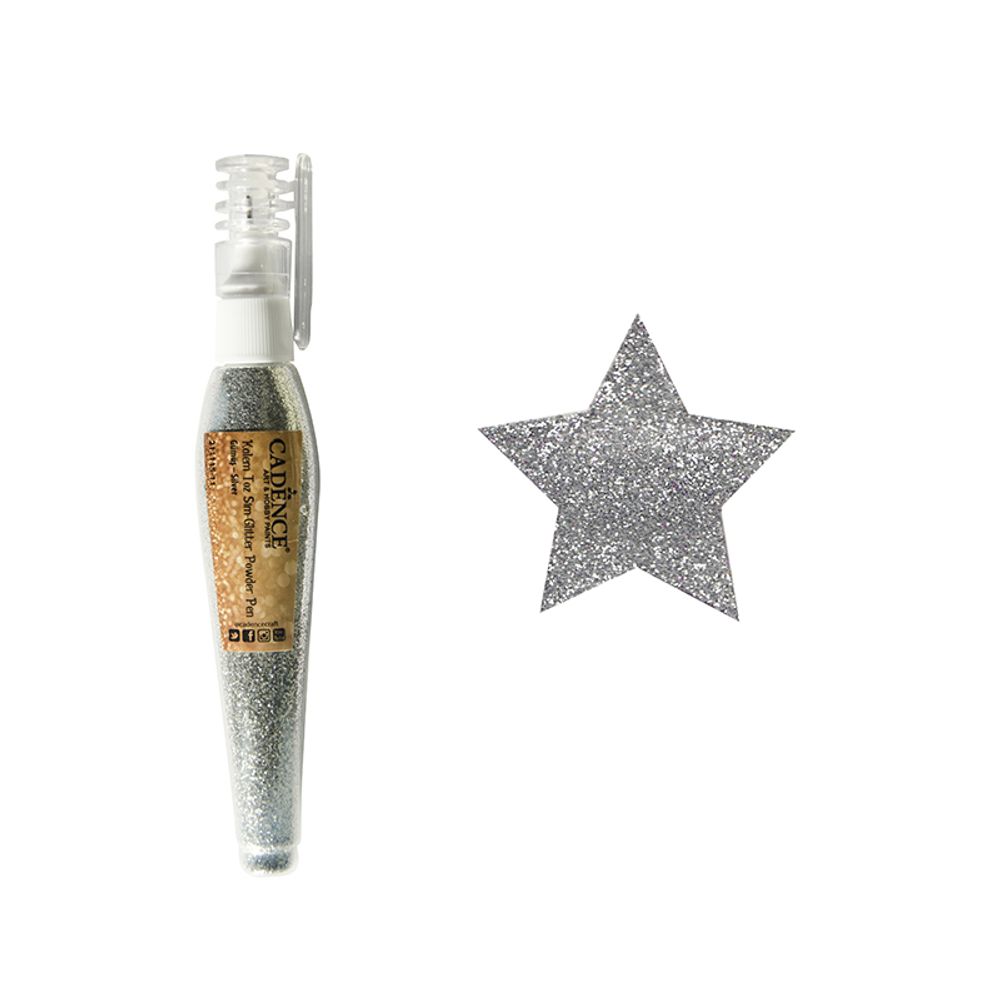 Třpytky v tužce stříbrná 45 ml CADENCE