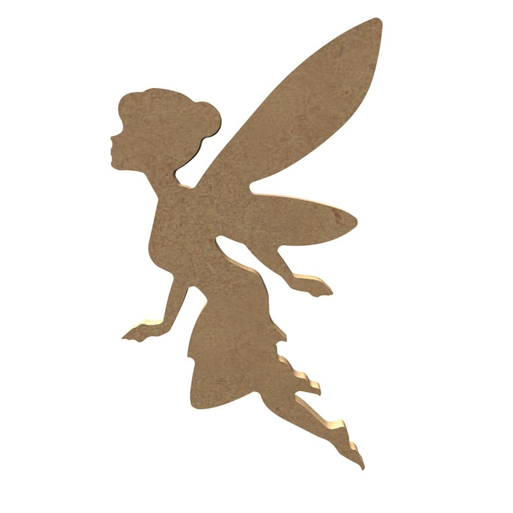 Dřevěný výřez k dekoraci Gomille, 15 cm – víla s drdolem Aladine