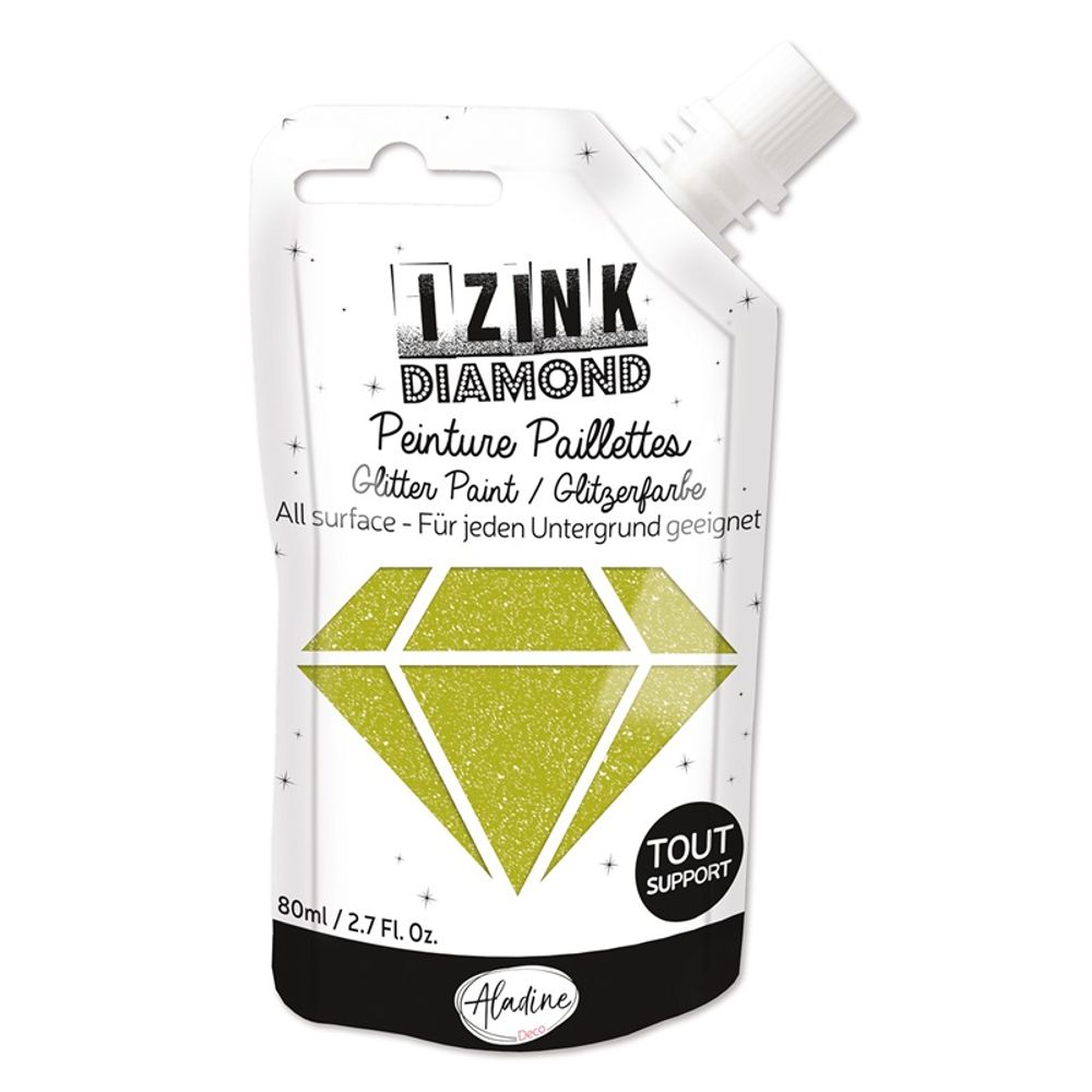 Levně Aladine Diamantová barva Aladine Izink Diamond, 80 ml - VYBERTE ODSTÍN - Diamantová barva Aladine Izink Diamond, 80 ml - vert clair, sv. zelená