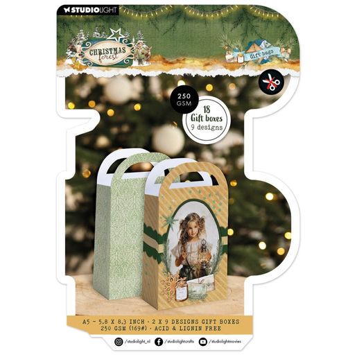 DIY Dárkové taštičky Studio Light "Christmas Forest", A5, 18 l. - Vánoční lesík