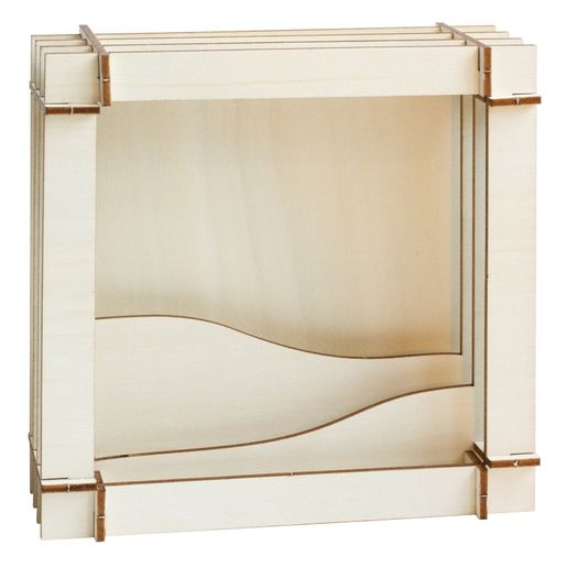 Dřevěný výřez k dekoraci Studio Light, 14,8x14,8 cm - Jednoduchý čtverec