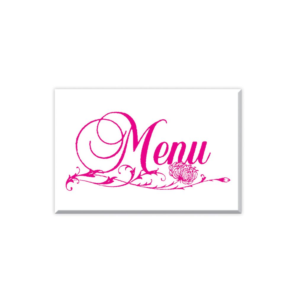 Aladine Dřevěné razítko Aladine, vel. D - Menu s květinou