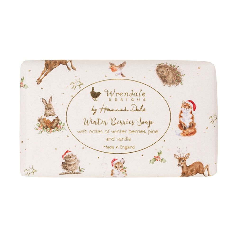 Wrendale Designs Vánoční mýdlo Wrendale Designs "Winter Berries" - Zimní bobule, borovice, vanilka