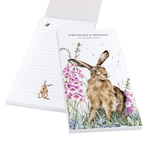Nákupní seznam s magnetem Wrendale Designs "The Wild Garden" - Zajíc
