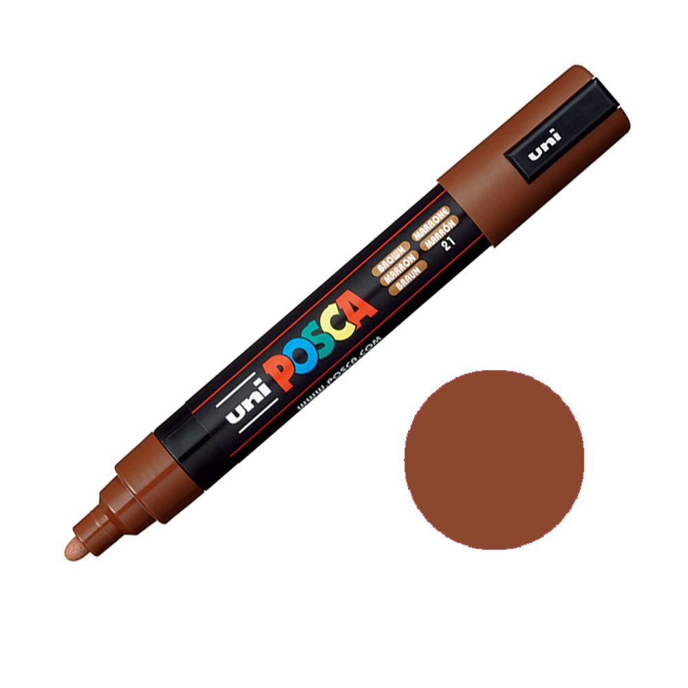Levně Posca Akrylový fix Posca PC-5M - VYBERTE ODSTÍN - Akrylový fix Posca PC-5M - hnědý