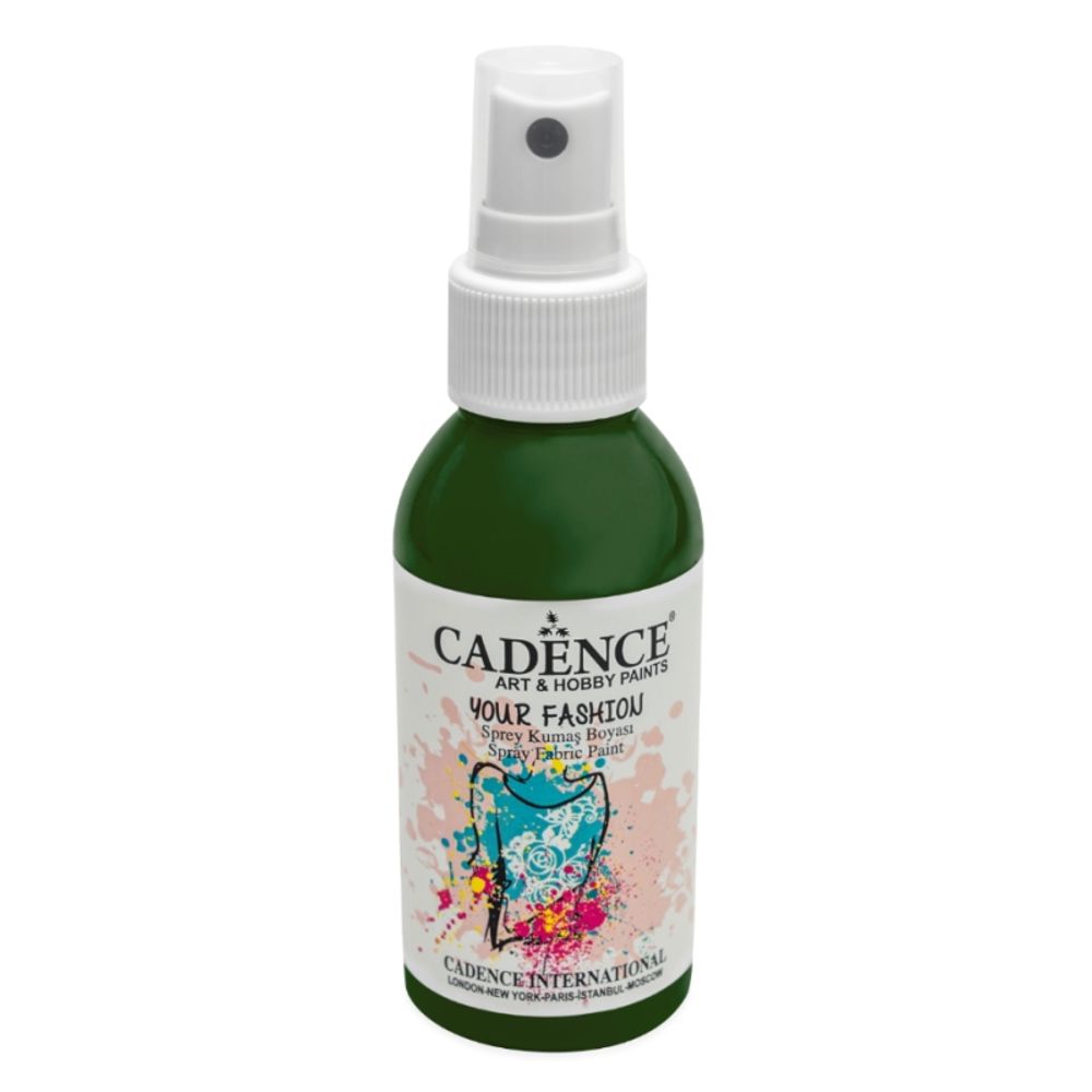 Cadence Barva na textil Cadence Your Fashion, 100 ml - VYBERTE ODSTÍN - Barva na textil ve spreji Cadence Your Fashion, 100 ml - leaf green, tmavě zelená