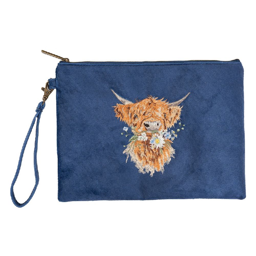 Wrendale Designs Vyšívaná kosmetická taška Wrendale Designs "Daisy Coo" - Kráva