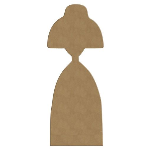 Dřevěný výřez k dekoraci Gomille, 11x30 cm - Panenka se stojánkem