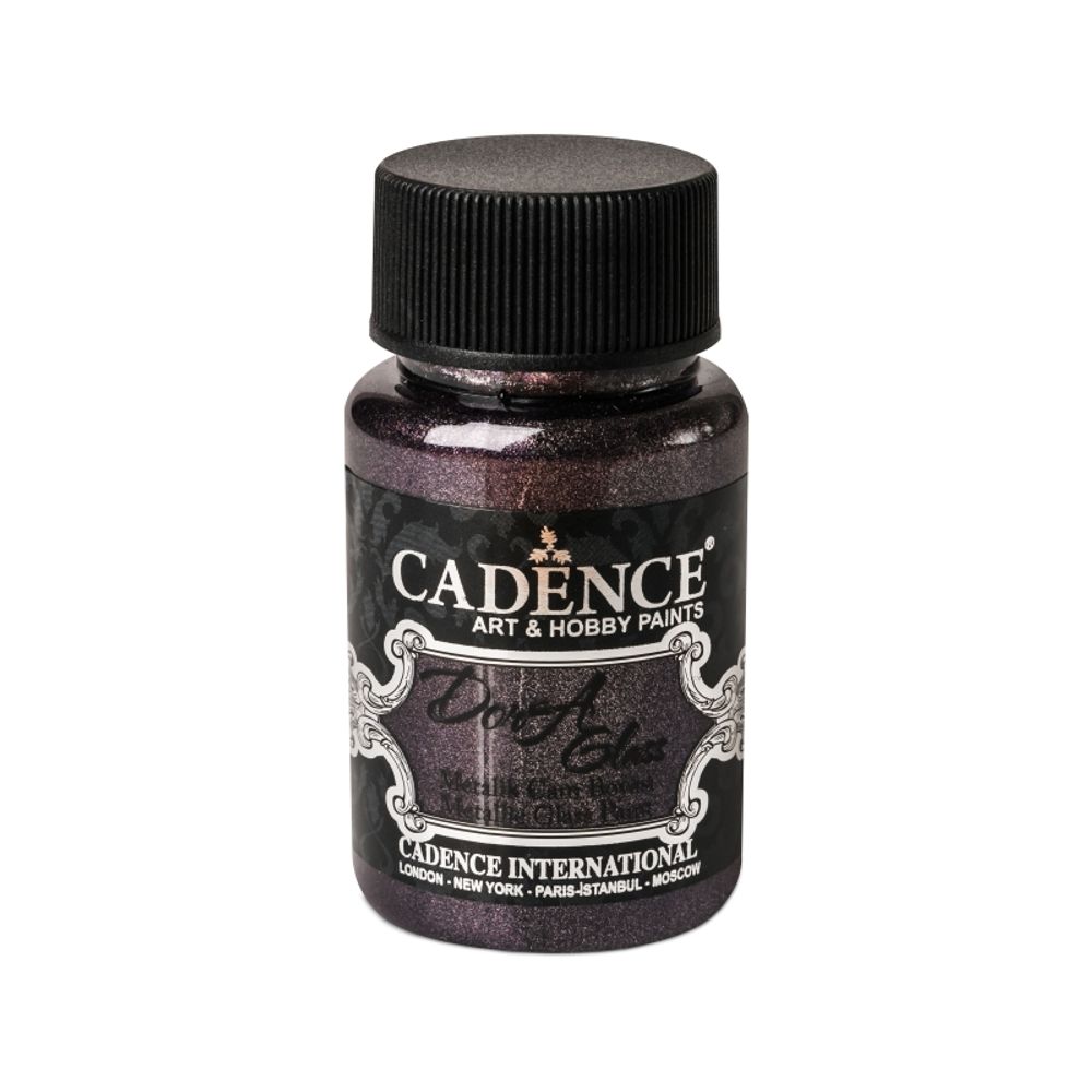 Cadence Metalická barva na sklo Cadence Dora Glass, 50 ml - VYBERTE ODSTÍN - Metalická barva na sklo Cadence Dora Glass, 50 ml - dark orchid, tm. fialová