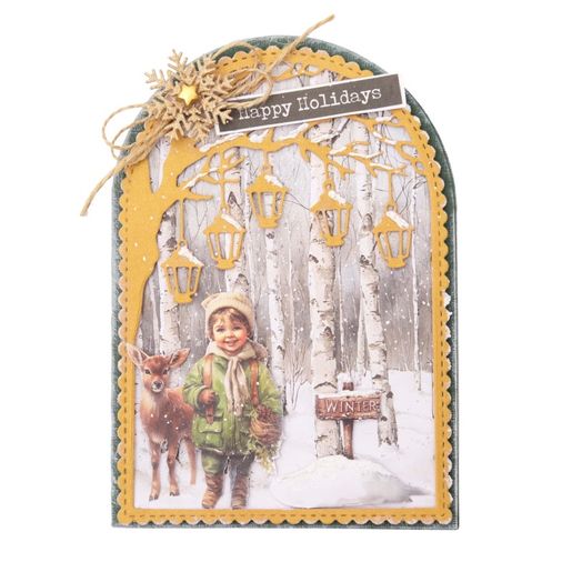 Blok barevných papírů Studio Light "Christmas Forest", A5, 36 l. - Vánoční lesík