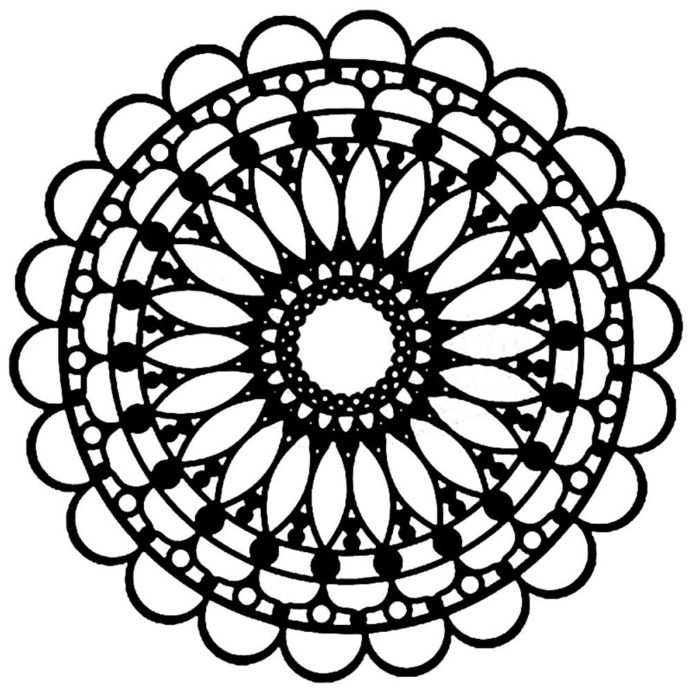 Levně The Crafter´s Workshop Šablona TCW - Scalloped Mandala - VYBERTE VELIKOST - Šablona TCW 12"x12" (30,5x30,5 cm) - Scalloped Mandala