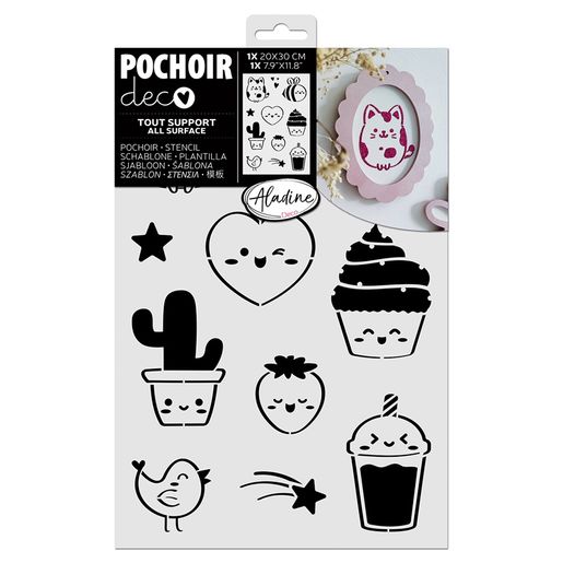 Šablona Aladine, 20x30 cm - Kawaii motivy