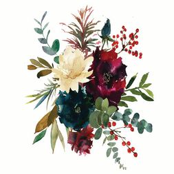 Transferový obrázek na textil Cadence, 25x35 cm - Letní květiny