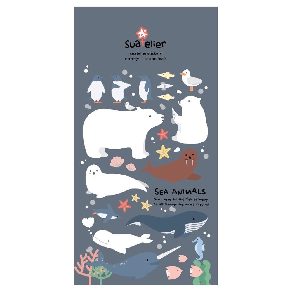 Suatelier Samolepky Suatelier "Sea Animals" - Mořská zvířata