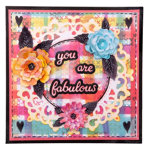 Blok s papírovými výseky Studio Light, A5, 20 l. - Bílé květiny