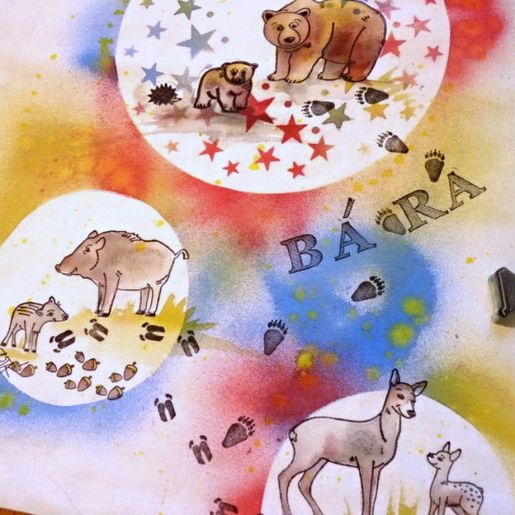 Dětská razítka s příběhem Aladine Stampo MINOS, 28 ks - Lesní zvířátka
