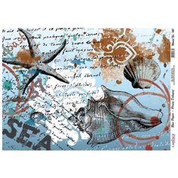 Rýžový papír Cadence - Mořské mušle - VYBERTE VELIKOST