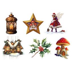 Průhledné samolepky Studio Light "Fairy Christmas" - Vánoce s vílami