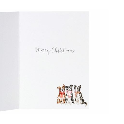 Přání s adventním kalendářem Wrendale Designs "While Shepherds Watched" - Pejsci