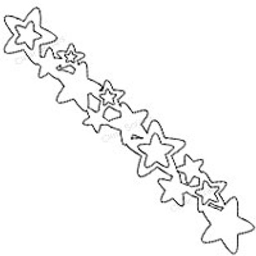 Plastová okrajová šablona - Hvězdy