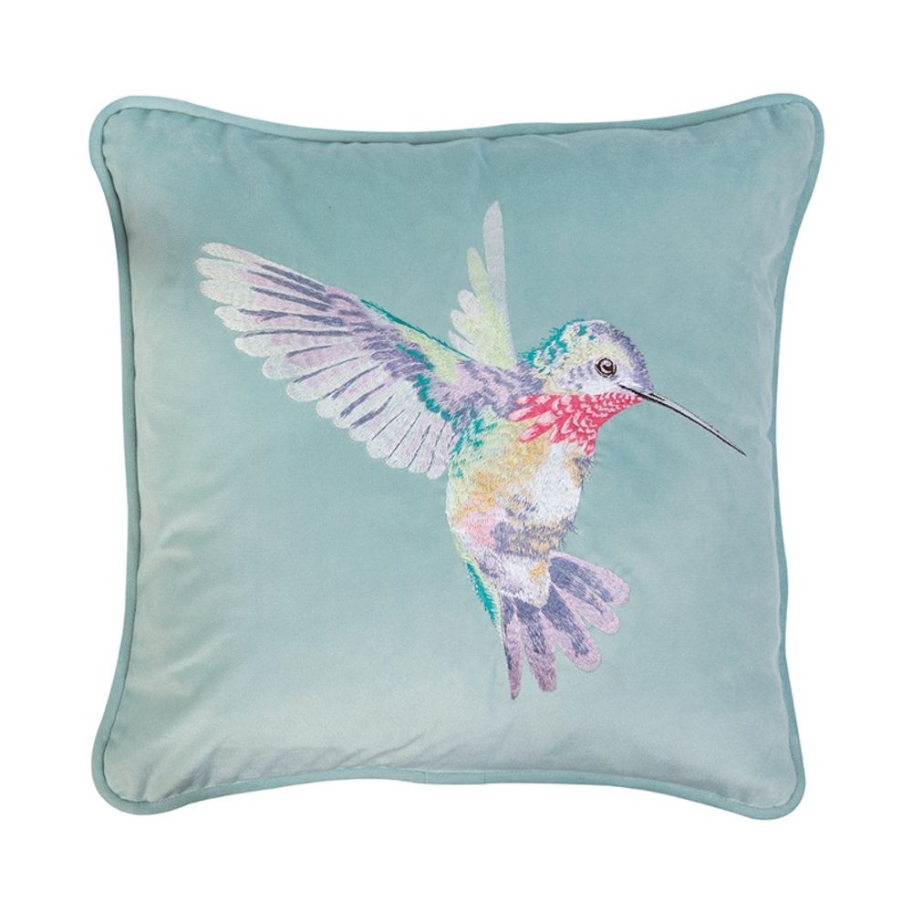 Levně Wrendale Designs Vyšívaný povlak na polštář Wrendale Designs "Wisteria Wishes", 40x40 cm - Kolibřík
