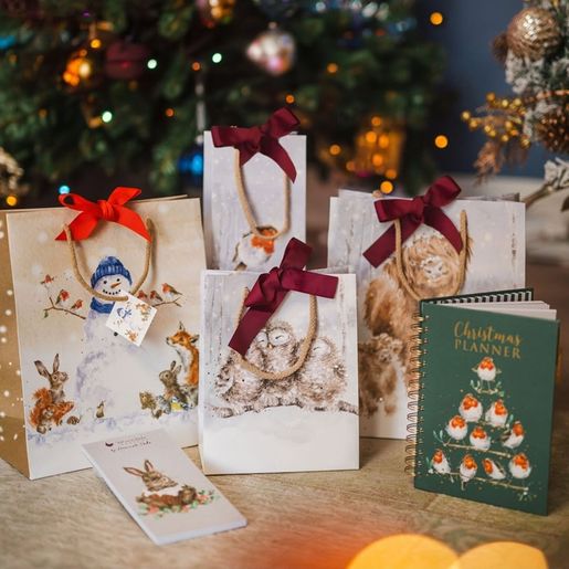 Dárková taška Wrendale Designs "Three Wise Men", střední - Sovy