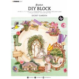 DIY Blok s výseky Studio Light, A4, 32 l. - Secret Garden
