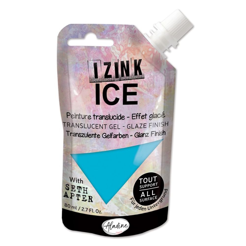 Levně Aladine Efektová barva Aladine Izink Ice, 80 ml - VYBERTE ODSTÍN - Efektová barva Aladine Izink Ice, 80 ml - mer du sud, azurová