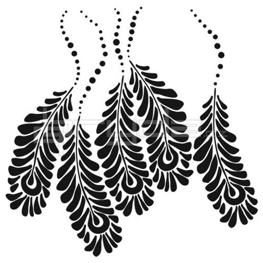 Šablona TCW -  Peacock Feathers