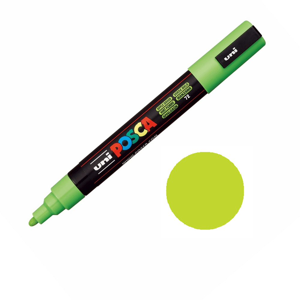 Levně Posca Akrylový fix Posca PC-5M - VYBERTE ODSTÍN - Akrylový fix Posca PC-5M - zelené jablko