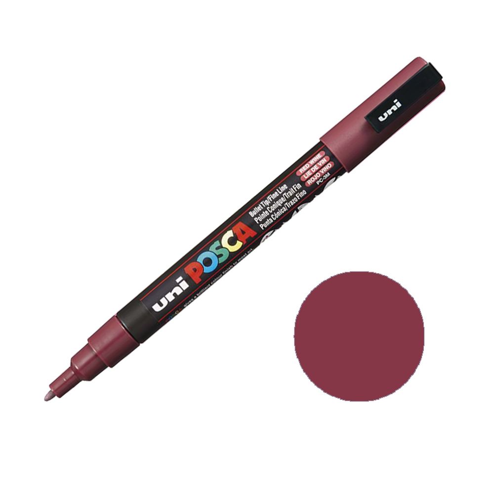 Levně Posca Akrylový fix Posca PC-3M - VYBERTE ODSTÍN - Akrylový fix Posca PC-3M - vínový