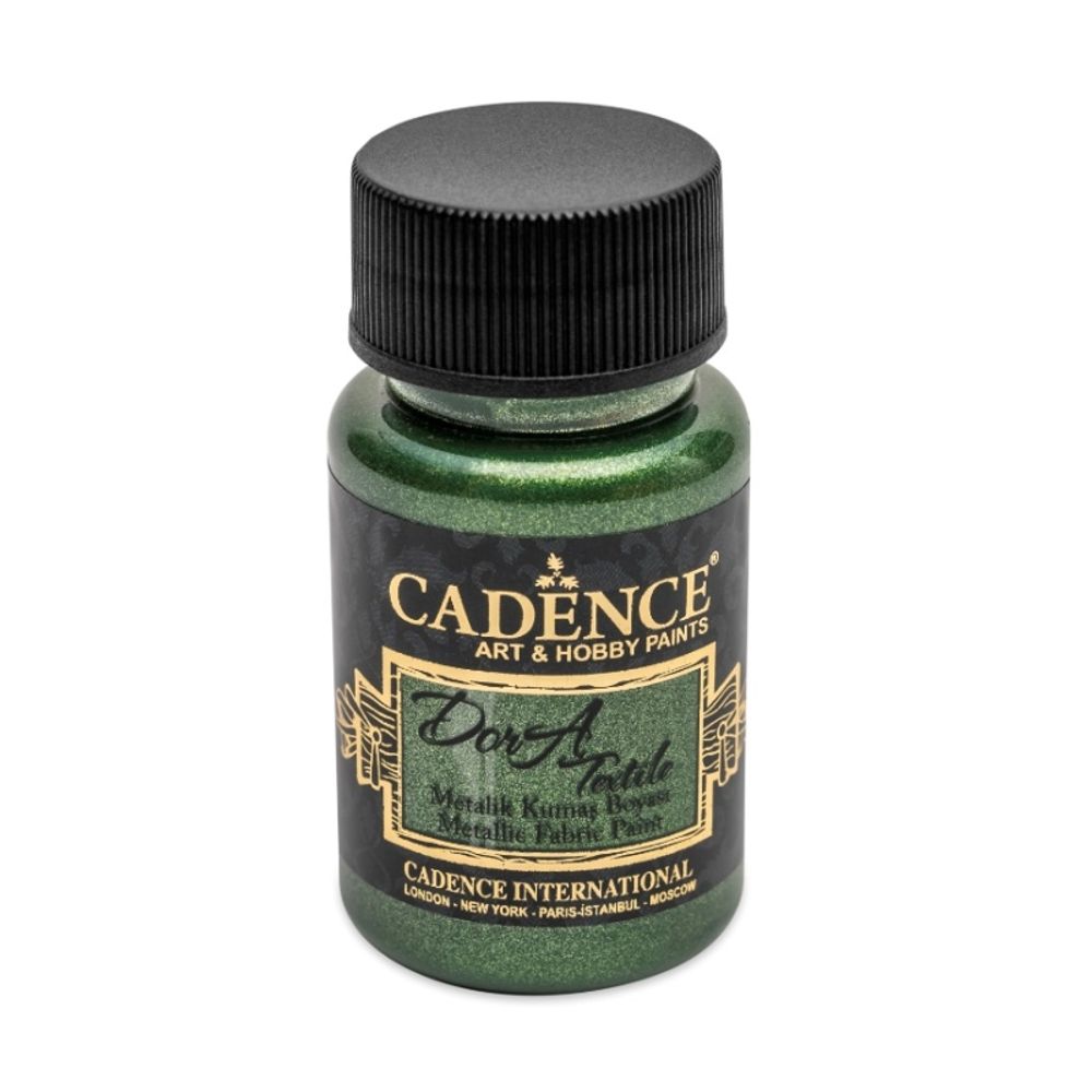 Cadence Metalická barva na textil Cadence Dora Textile, 50 ml - VYBERTE ODSTÍN - Metalická barva na textil Cadence Dora Textile, 50 ml - green, zelená
