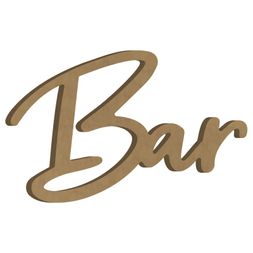 Dřevěný výřez k dekoraci Gomille, 38,4x24,7 cm - Nápis Bar