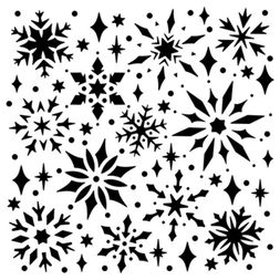 Šablona TCW 6"x6" (15,2x15,2 cm) - Snowflake Sparkles, vločky