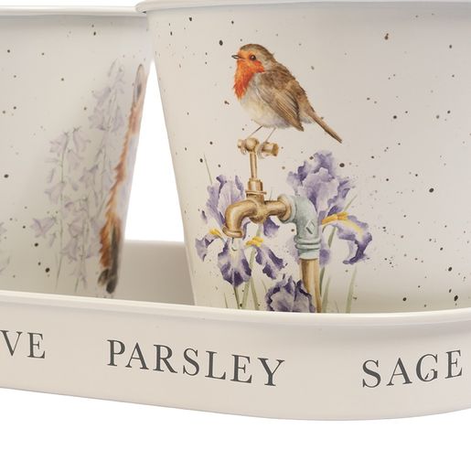 Květináče Wrendale Designs "Woodland", 3 ks - Králík, liška, červenka