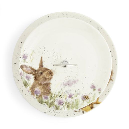 Porcelánový etažér Wrendale Designs, 2 patrový - Kachna, králík