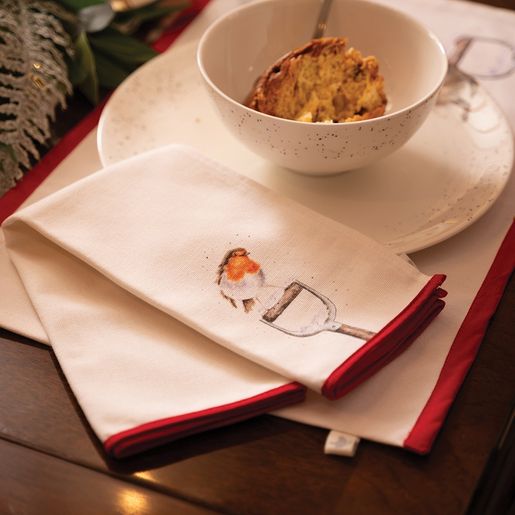 Látkové ubrousky Wrendale Designs "Winter Woodland", 4 ks - Vánoční zvířátka