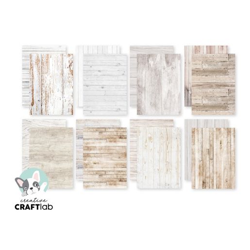 Blok podkladových papírů Studio Light A5, 24 l. - Bílé dřevo