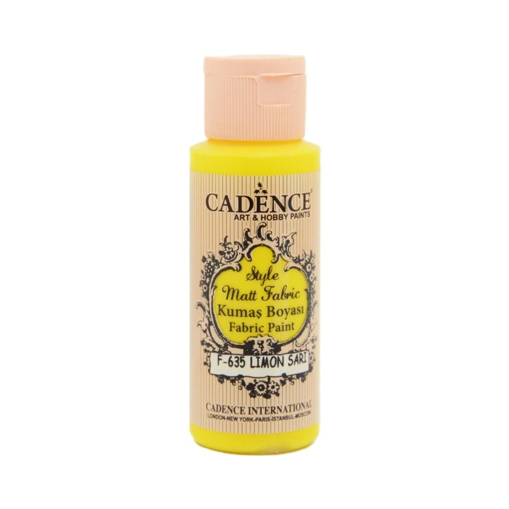 Levně Cadence Barva na textil Cadence Style Matt Fabric, 59 ml - VYBERTE ODSTÍN - Barva na textil Cadence Style Matt Fabric, 59 ml - lemon yellow, citrónová žlutá