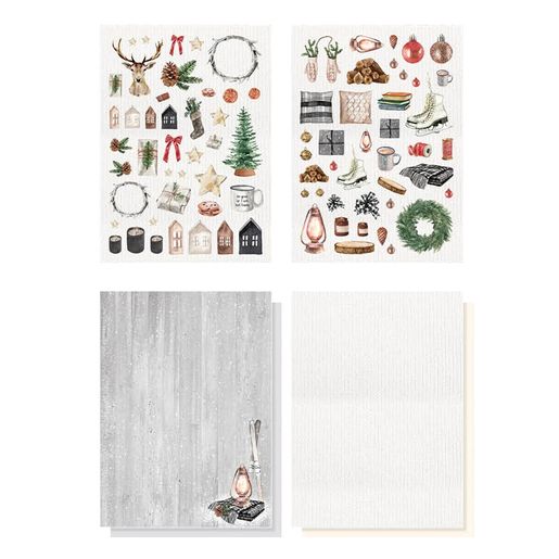 DIY Blok s výseky Studio Light "Christmas at Home", A4, 32 l. - Vánoce doma