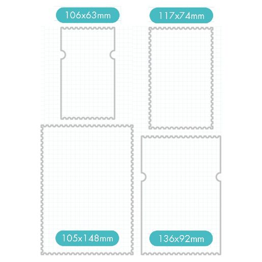 Vyřezávací šablony Studio Light, 4 ks - Vroubkované rámečky