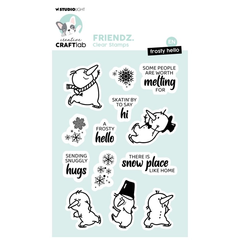 Studio Light Gelová razítka Studio Light, 13 ks - Sněhuláci