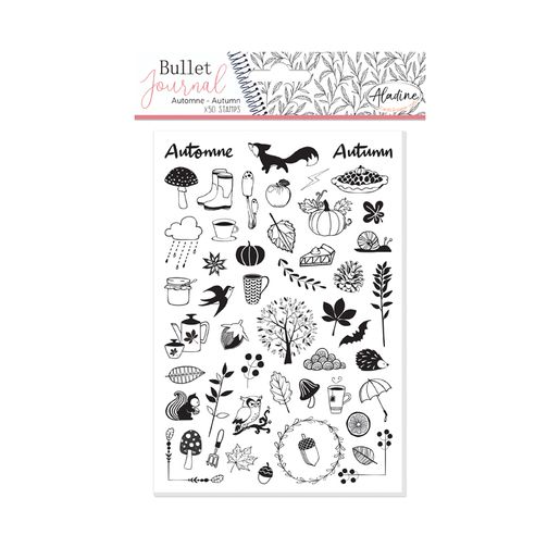 Diářová razítka Aladine Stampo BULLET JOURNAL, 50 ks - Podzim