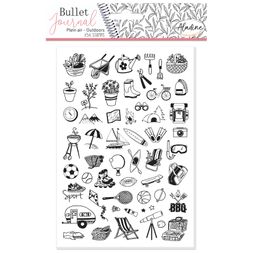 Diářová razítka Aladine Stampo Bullet Journal, 54 ks - Venku
