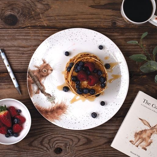 Jídelní porcelánové talíře Wrendale Designs, 4 ks - Lesní a polní zvířata